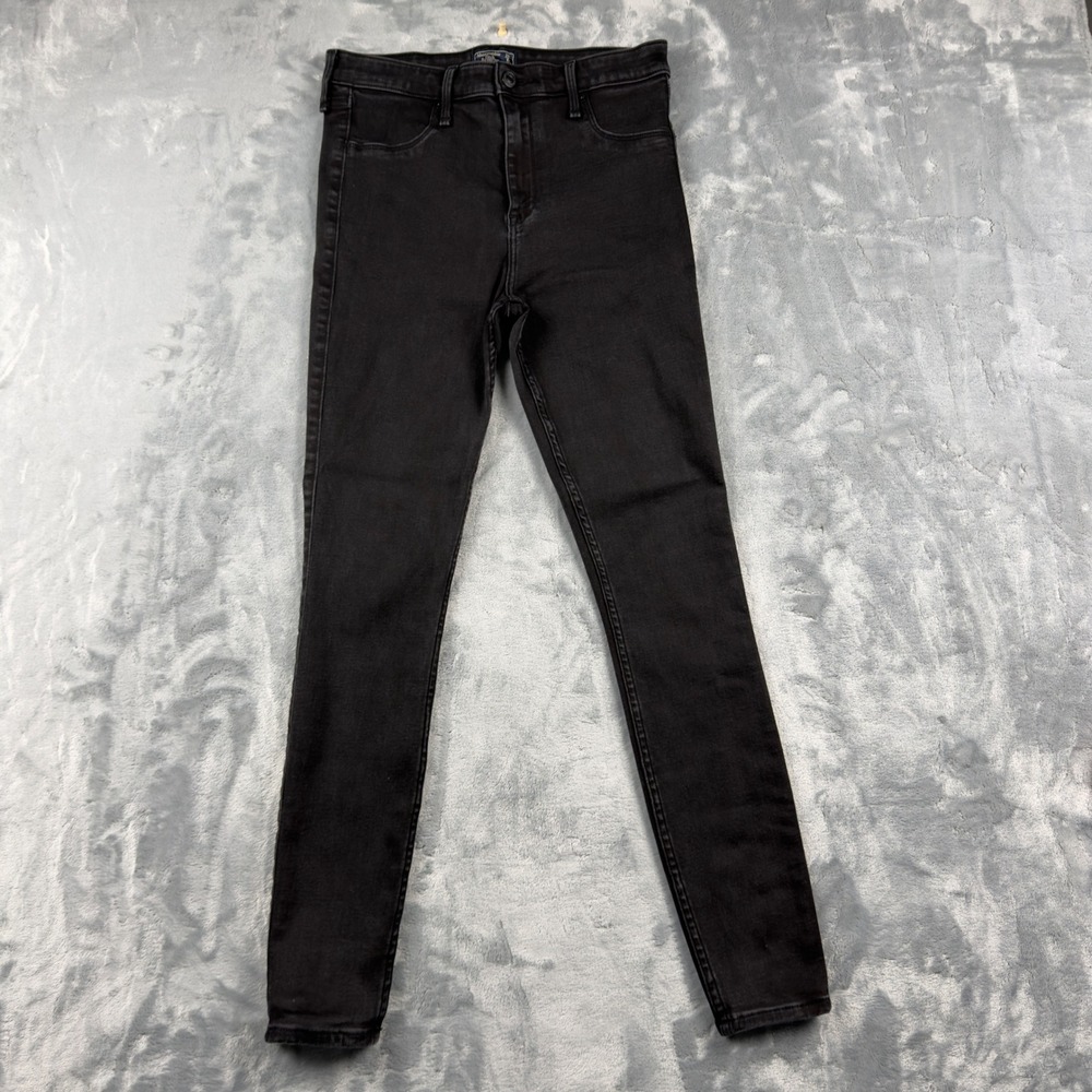 Abercrombie & Fitch Simone High Rise Jean Legging Black Denim Size 29 8R Skinny
